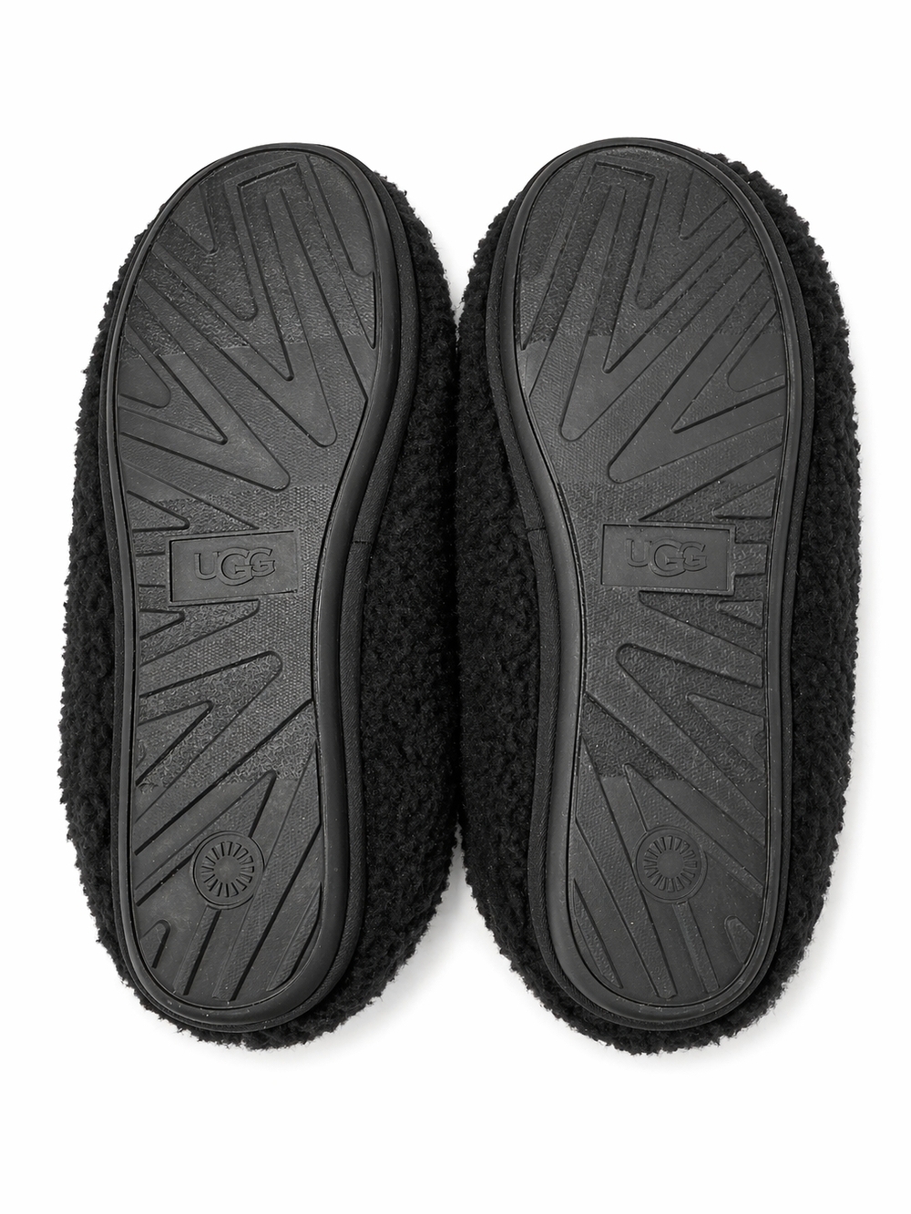 UGG Plush Sherpa Slippers Size 9 Black Cozy Slip On House Shoes Comfort Lounge - Picture 3 of 9